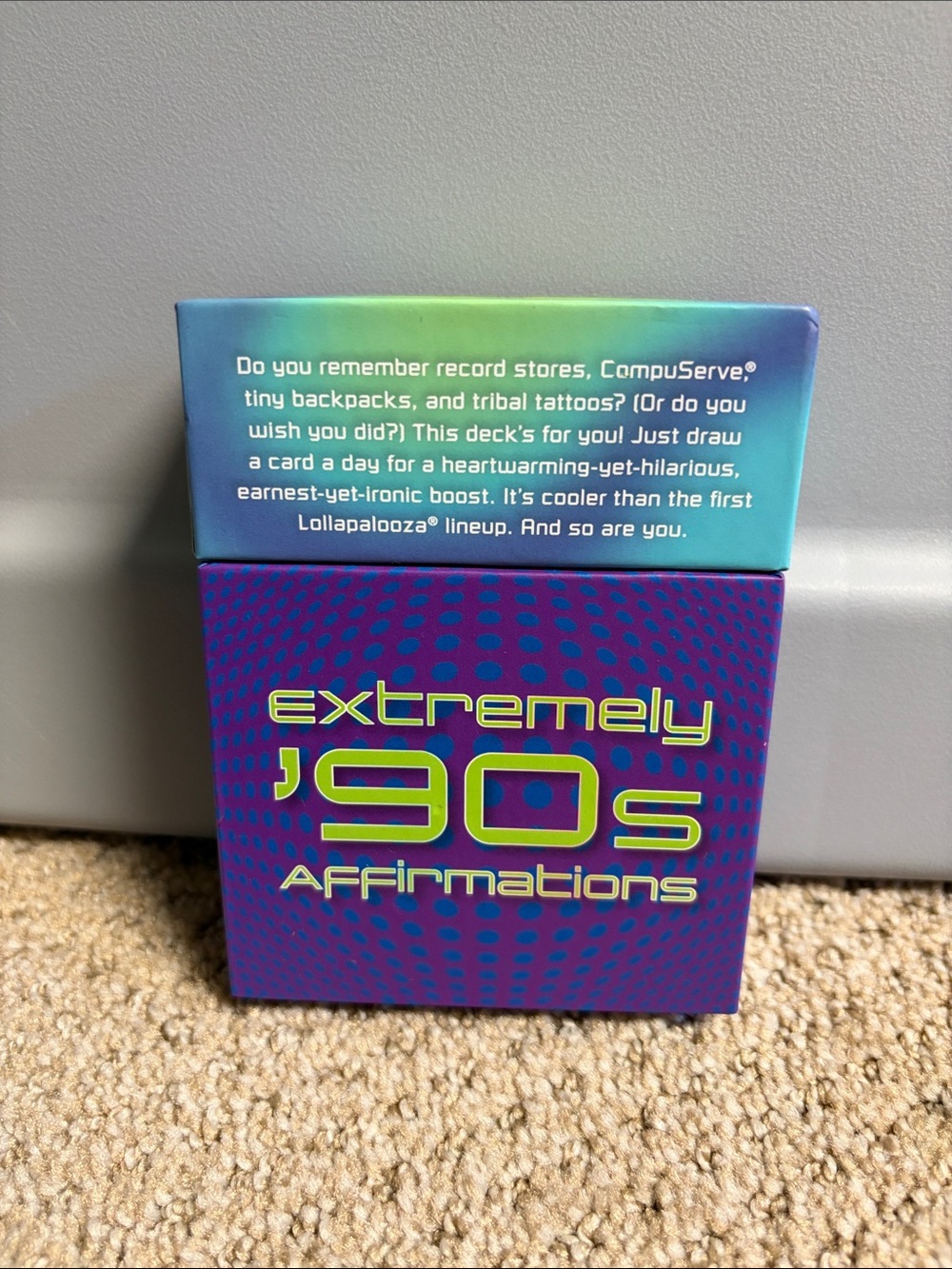 Knock Knock 1990s Nostalgia Affirmation Cards - Teal, Purple, Lime